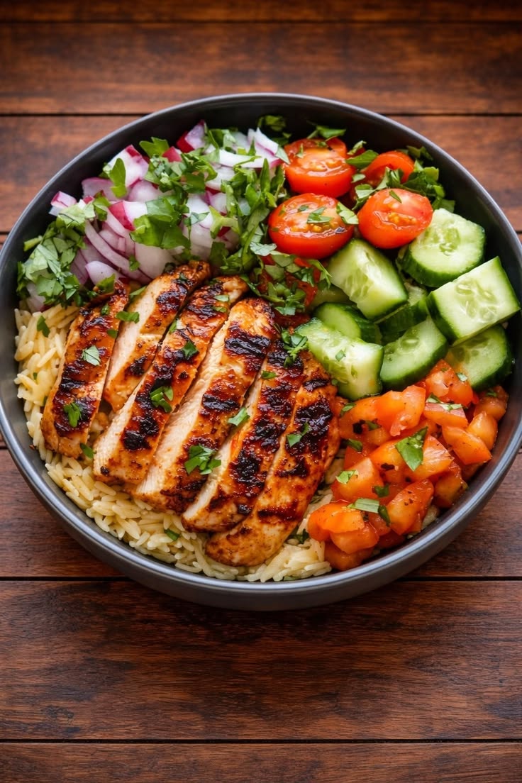 Chef 242 menu — grilled chicken bowl